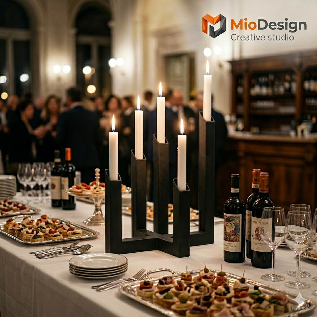 Sinfonia Minimale: Il Candelabro Su Misura per Allestimenti d'Eccellenza