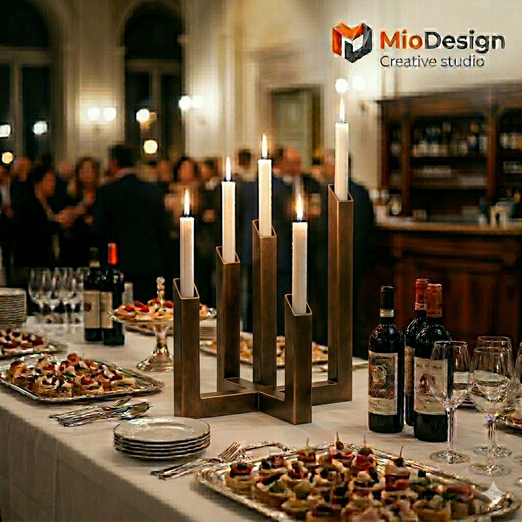 Sinfonia Minimale: Il Candelabro Su Misura per Allestimenti d'Eccellenza