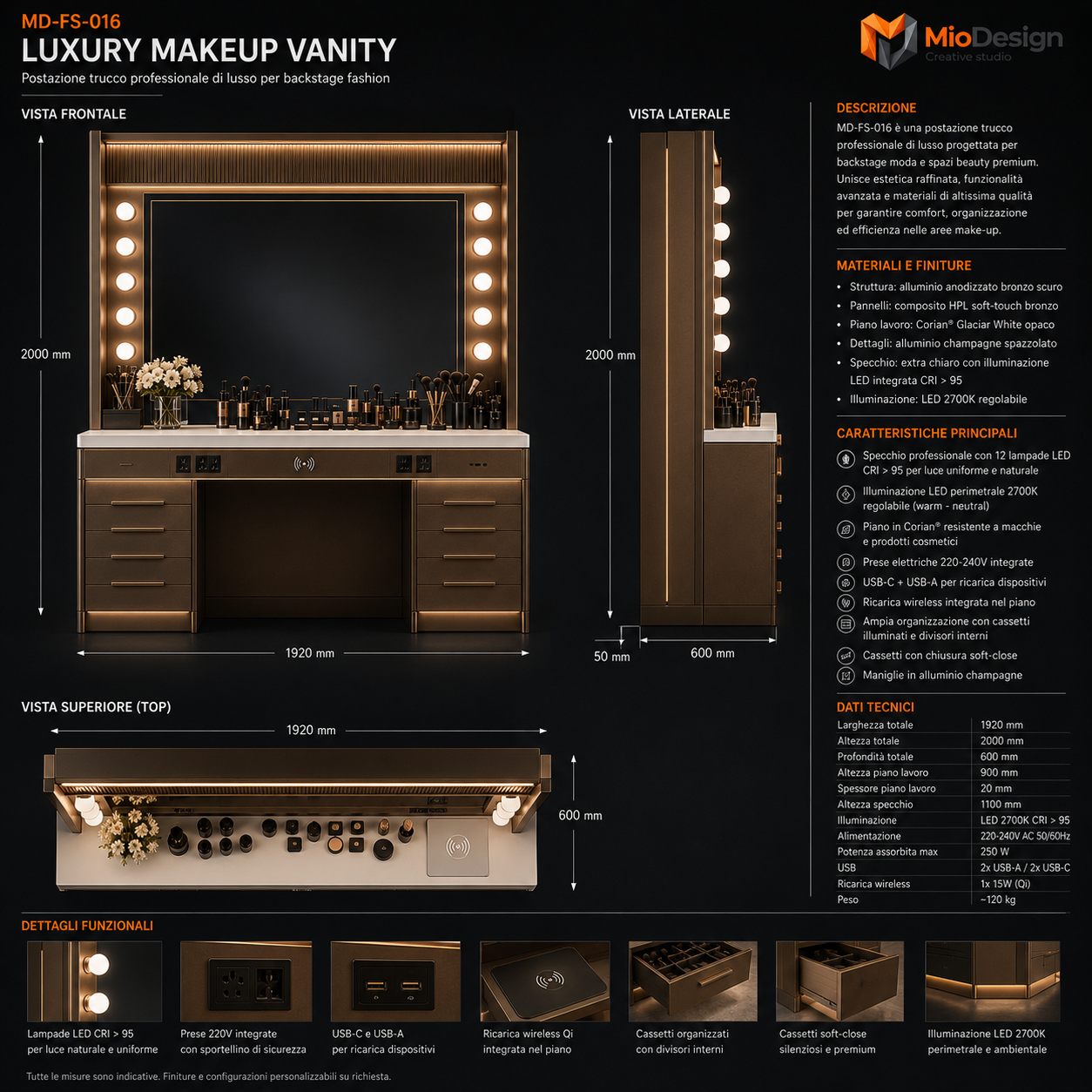 Luxury make-up Vanity chiedere preventivo