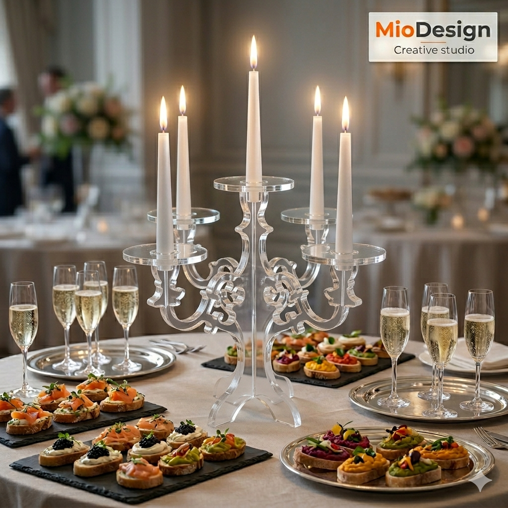 Candelabro trasparente