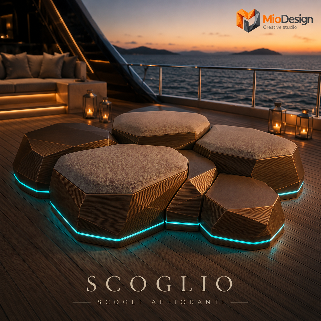 Scoglio "scogli affioranti" Pouf modulari