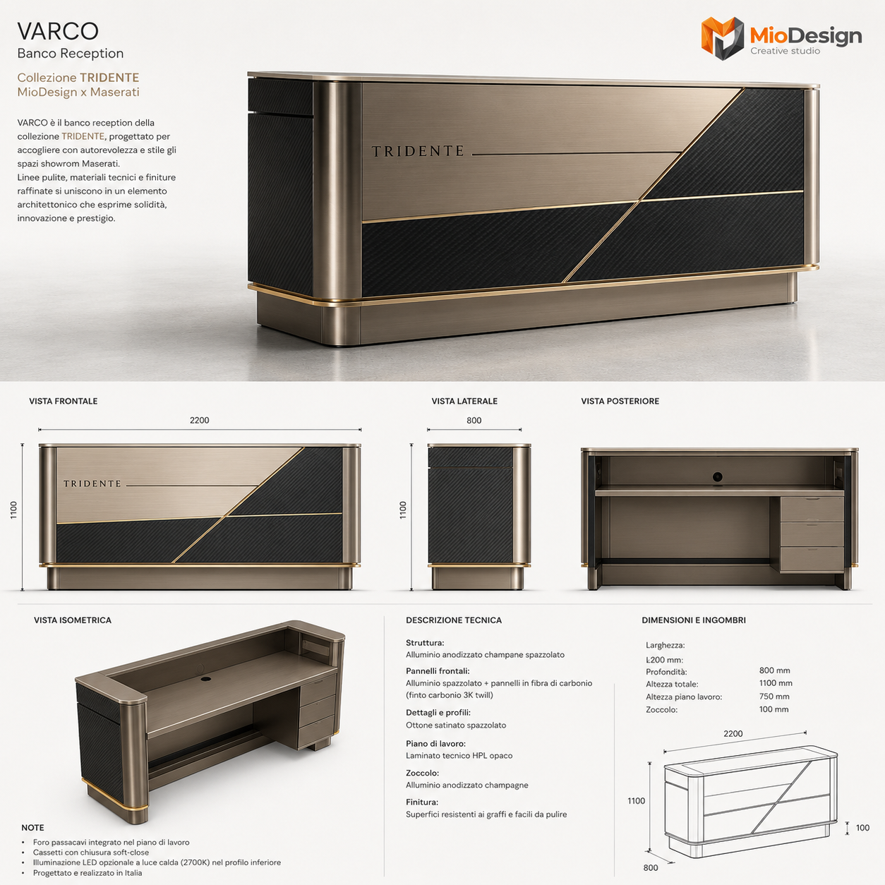Varco ( bancone reception ) chiedere preventivo