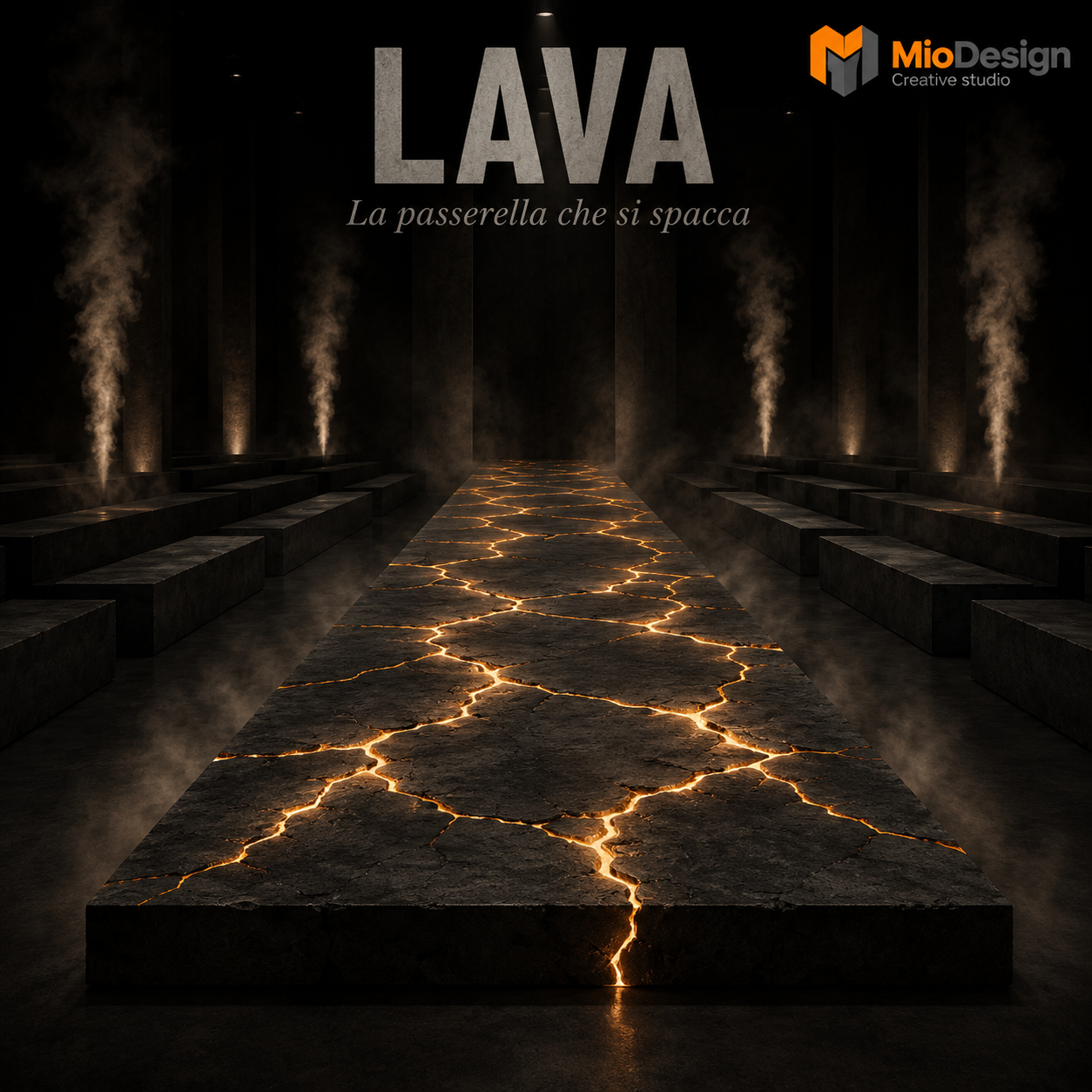 Progetto LA CATTEDRALE BRUTALE sfilata Rick Owens location SET Scalo Eventi Torino