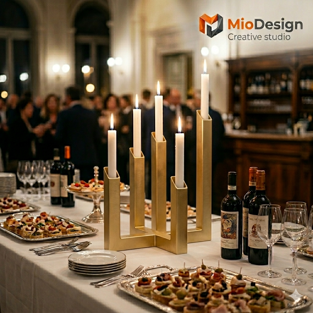 Sinfonia Minimale: Il Candelabro Su Misura per Allestimenti d'Eccellenza