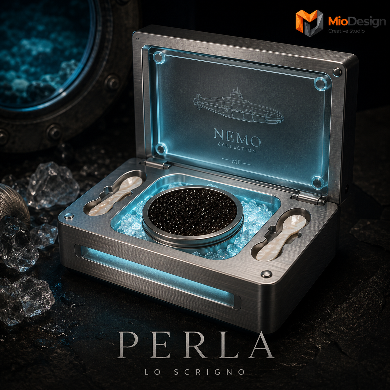 Perla "LO SCRIGNO" Servizio caviale - coffret