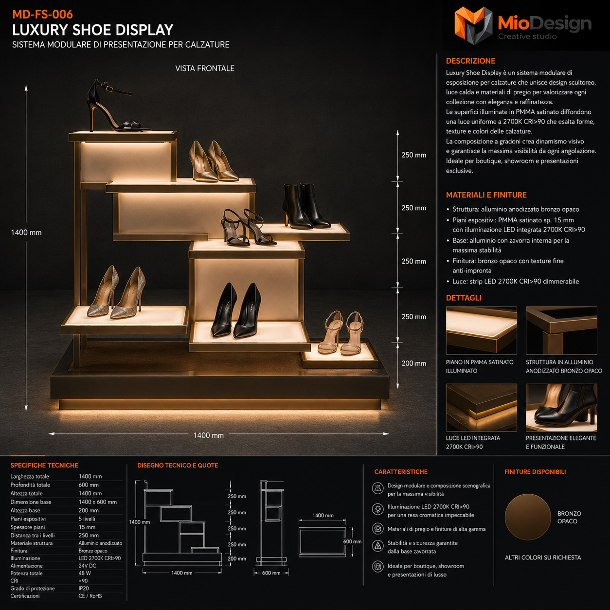 Luxury show display chiedere preventivo
