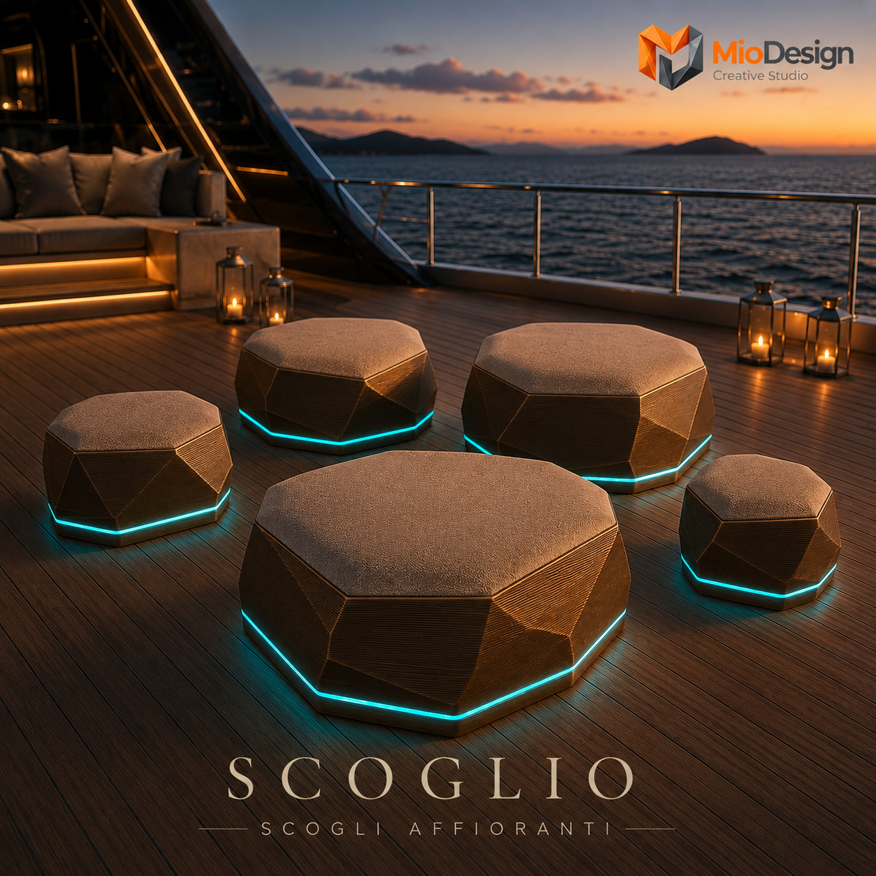 Scoglio "scogli affioranti" Pouf modulari