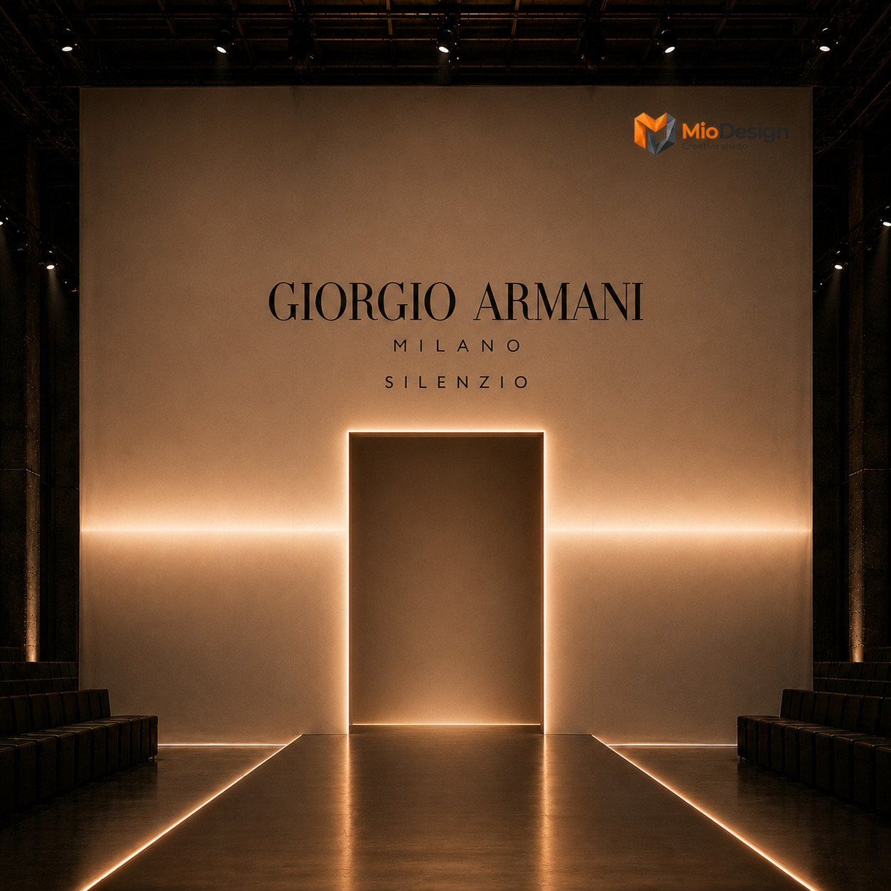 Progetto sfilata Armani da set