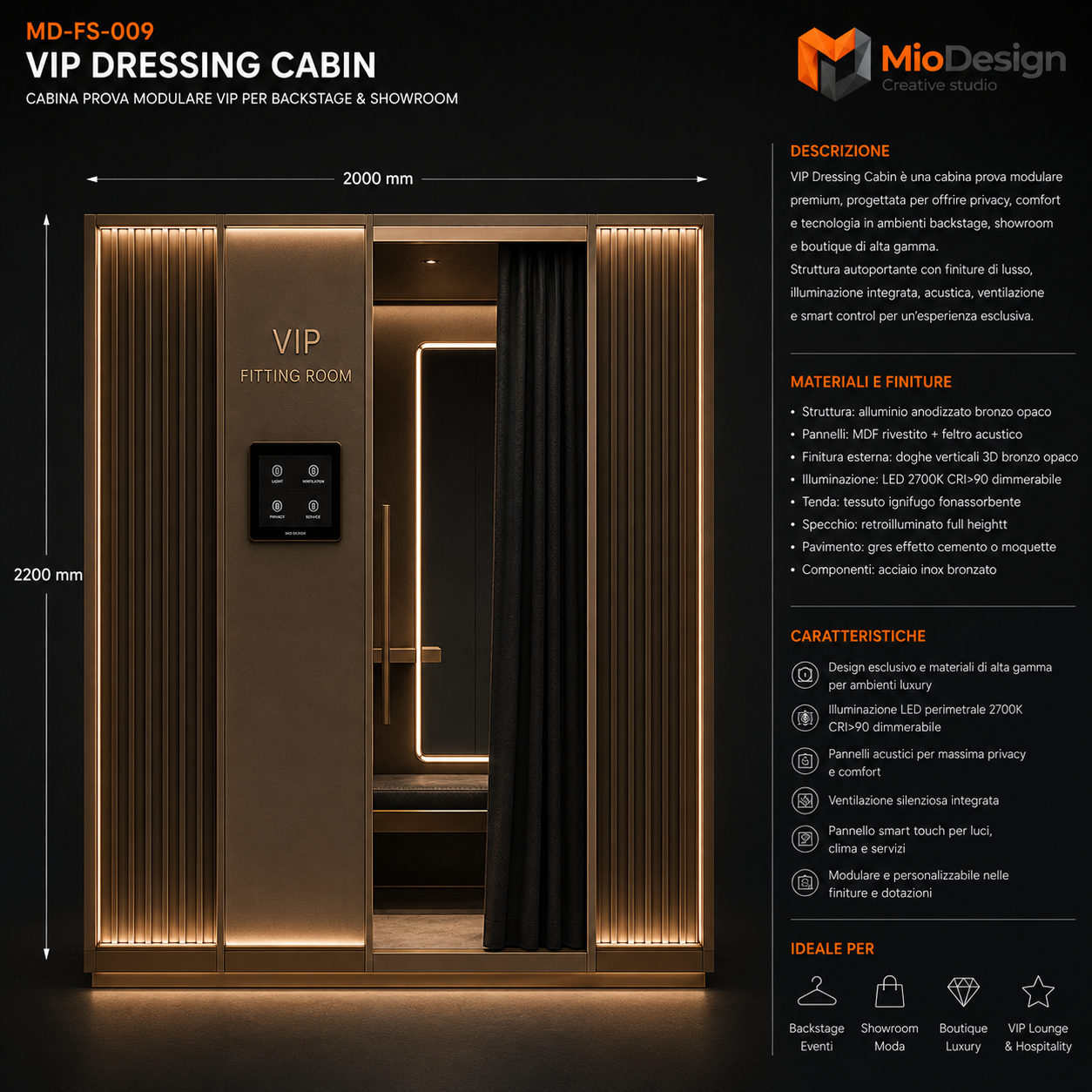 Vip dressing cabin chiedere preventivo