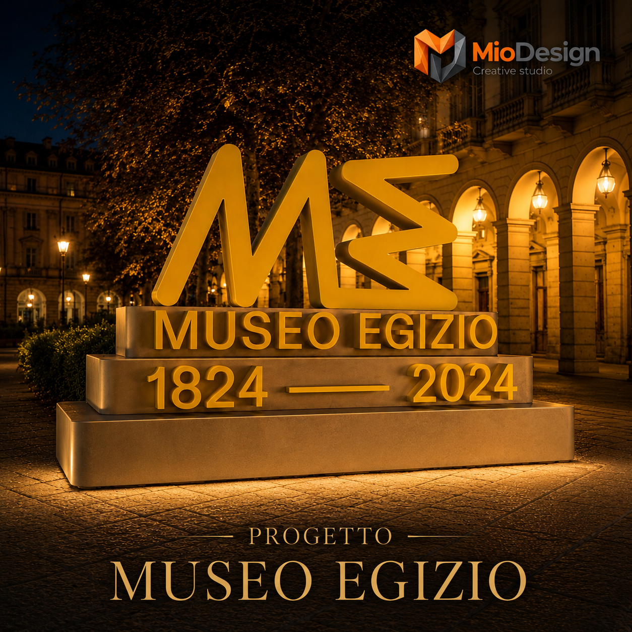 Logo H 300cm, basamento L 500×P 300×H 180cm chiedere preventivo