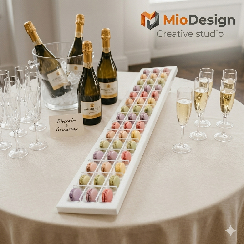 Vassoio espositivo macarons con divisori