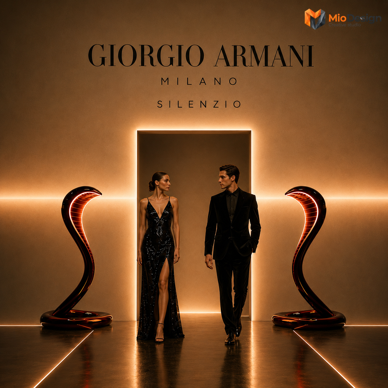Progetto sfilata Armani da set