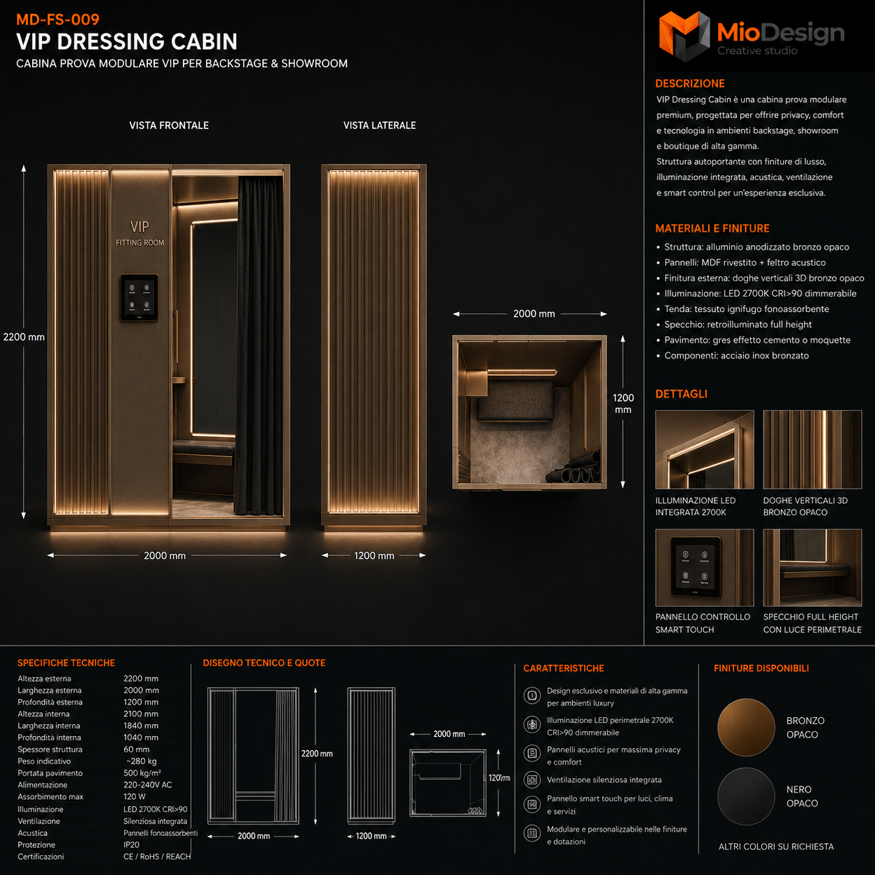 Vip dressing cabin                      chiedere preventivo