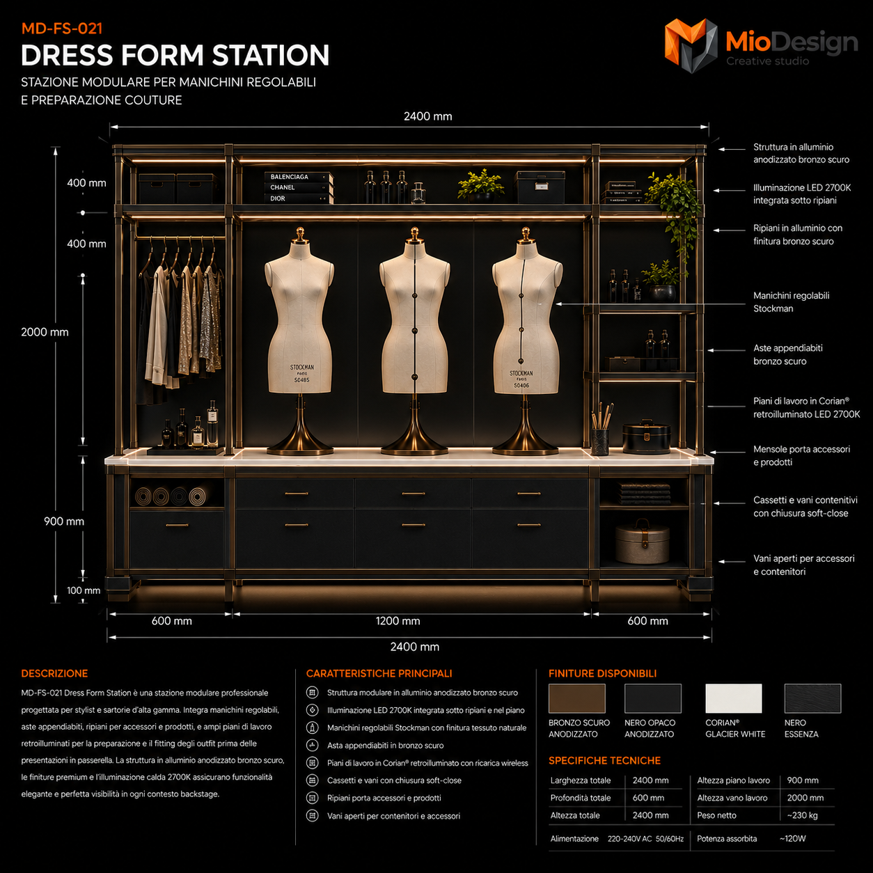 Dress form station              chiedere preventivo