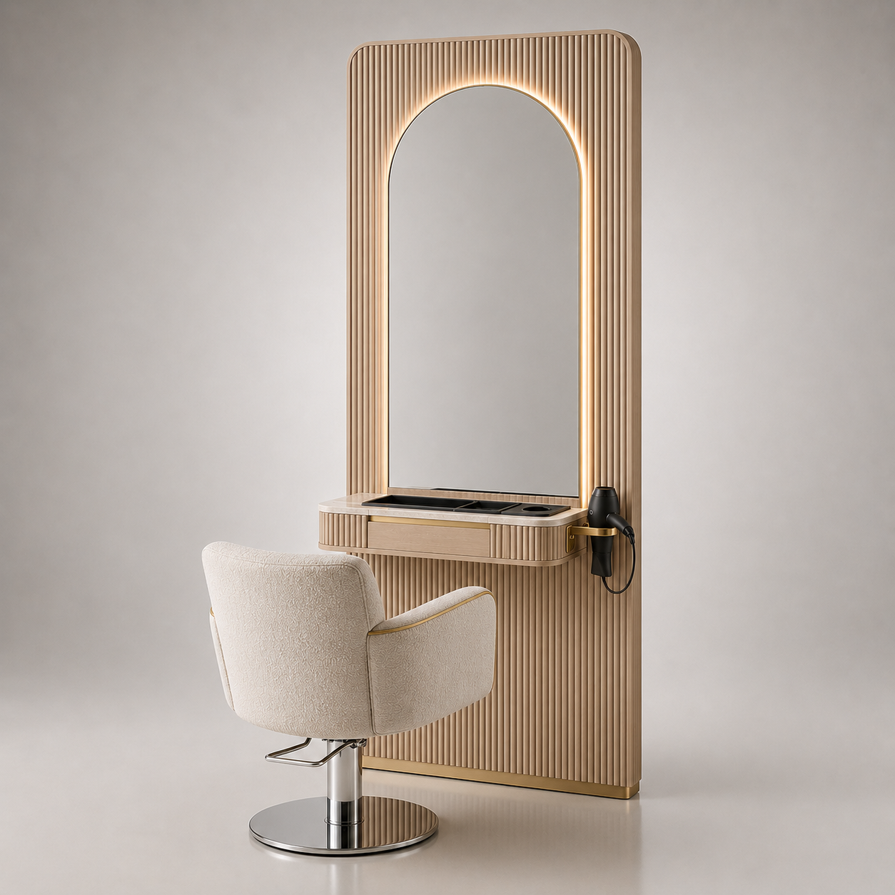 Progetto completo allestimento parrucchieri con spa