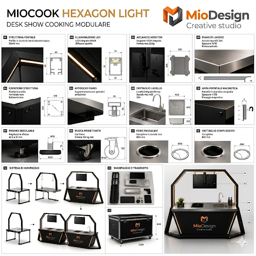 MioCook Hexagon Light: Il Palcoscenico dell'Alta Cucina