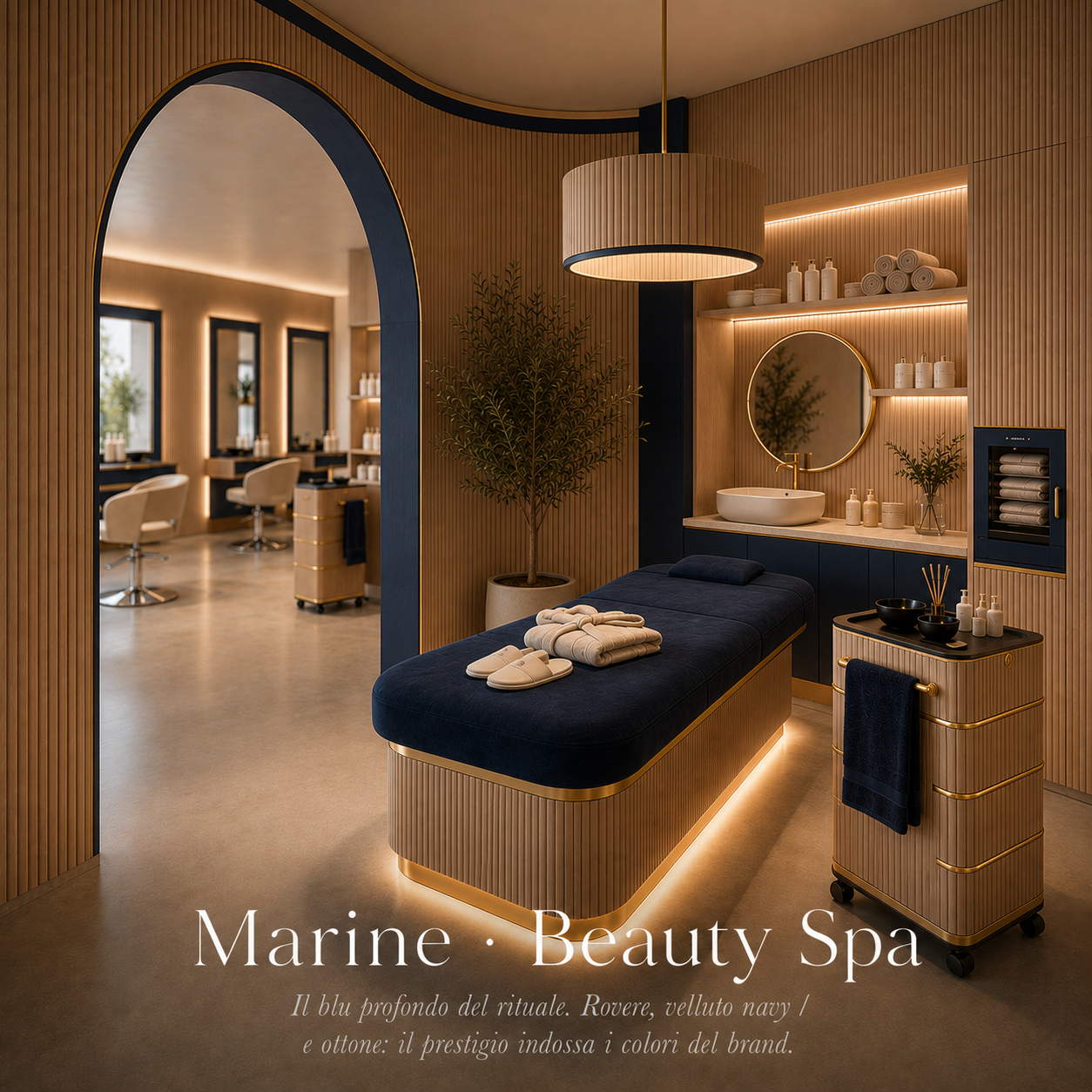 Progetto completo allestimento parrucchieri con spa