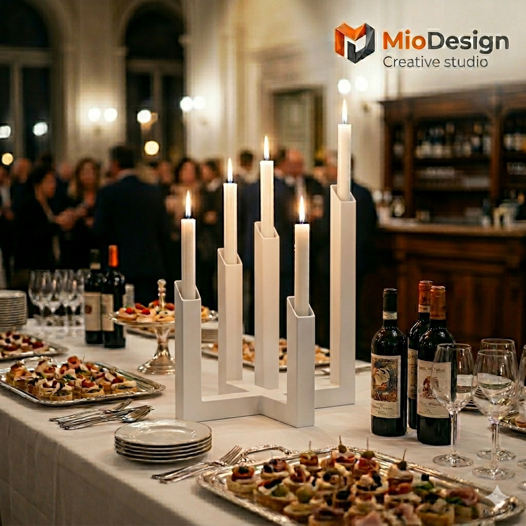 Sinfonia Minimale: Il Candelabro Su Misura per Allestimenti d'Eccellenza