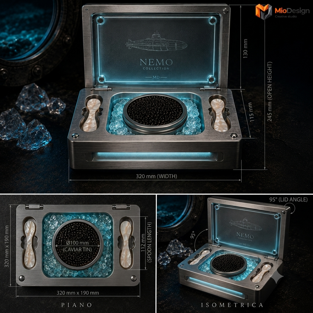 Perla "LO SCRIGNO" Servizio caviale - coffret