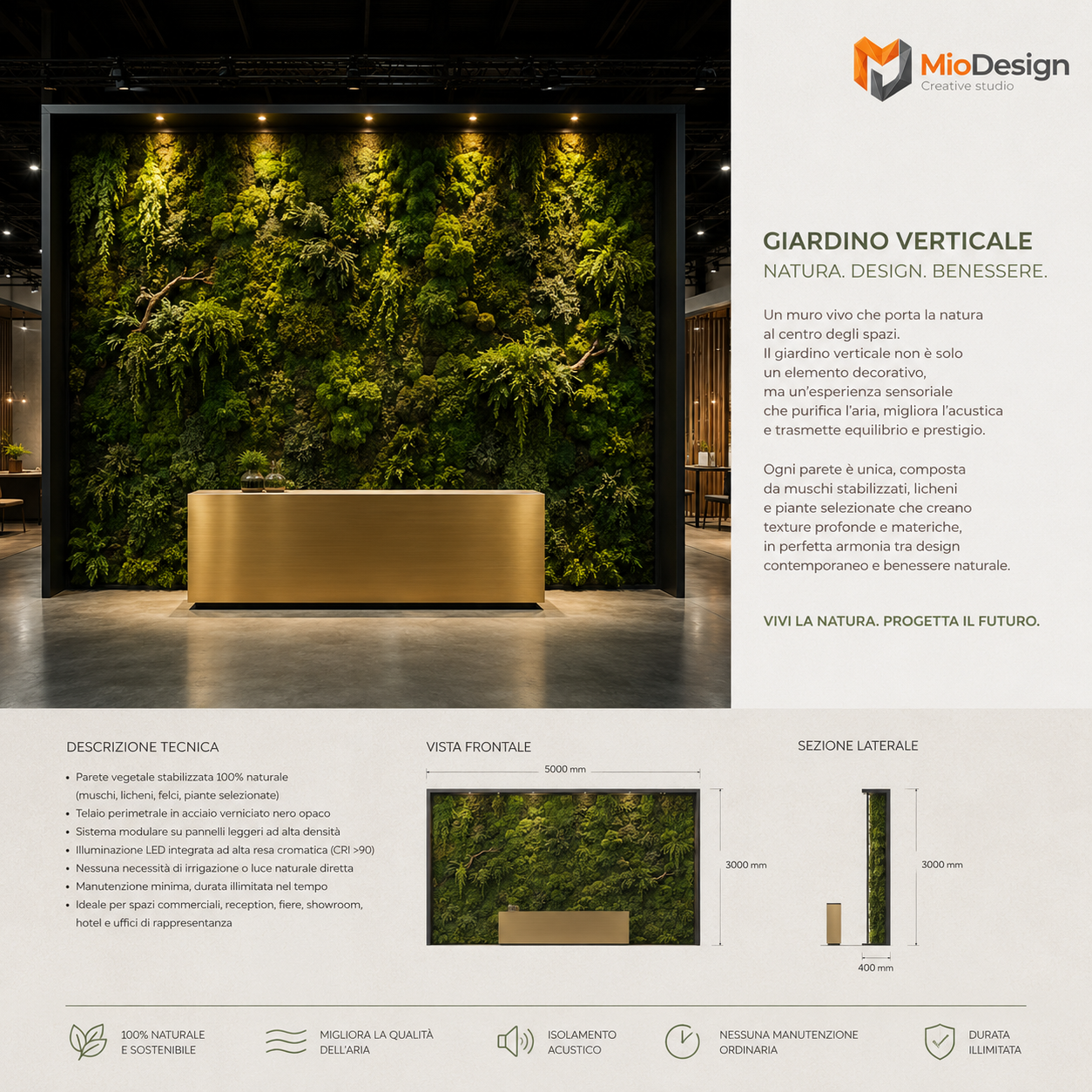 Giardino verticale stand fieristico chiedere preventivo