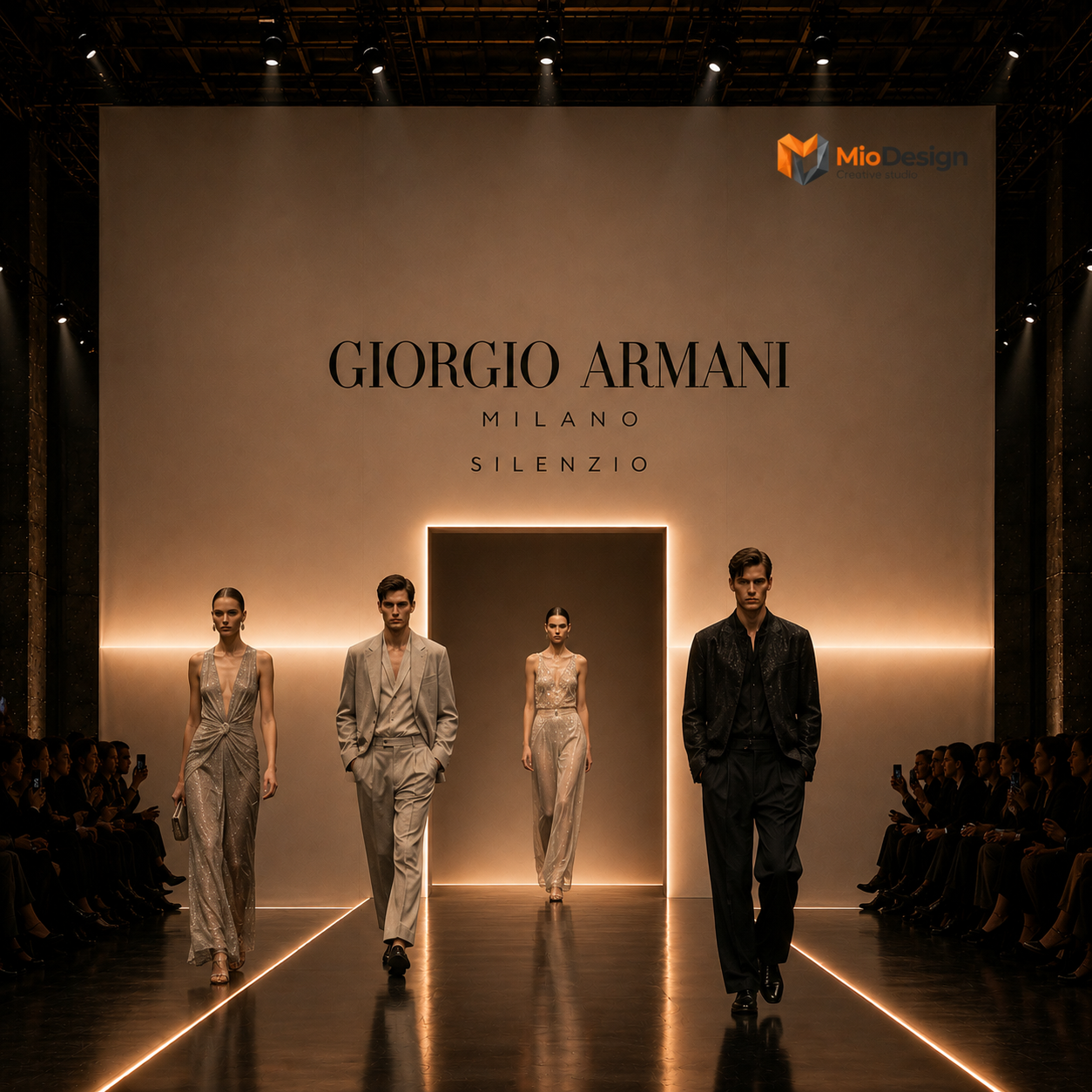 Progetto sfilata Armani da set