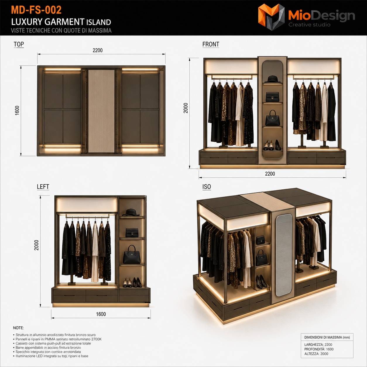 Luxury garment Island                  chiedere preventivo
