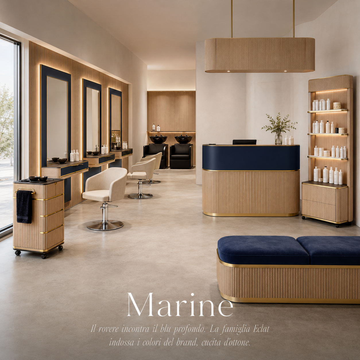Progetto completo allestimento parrucchieri con spa