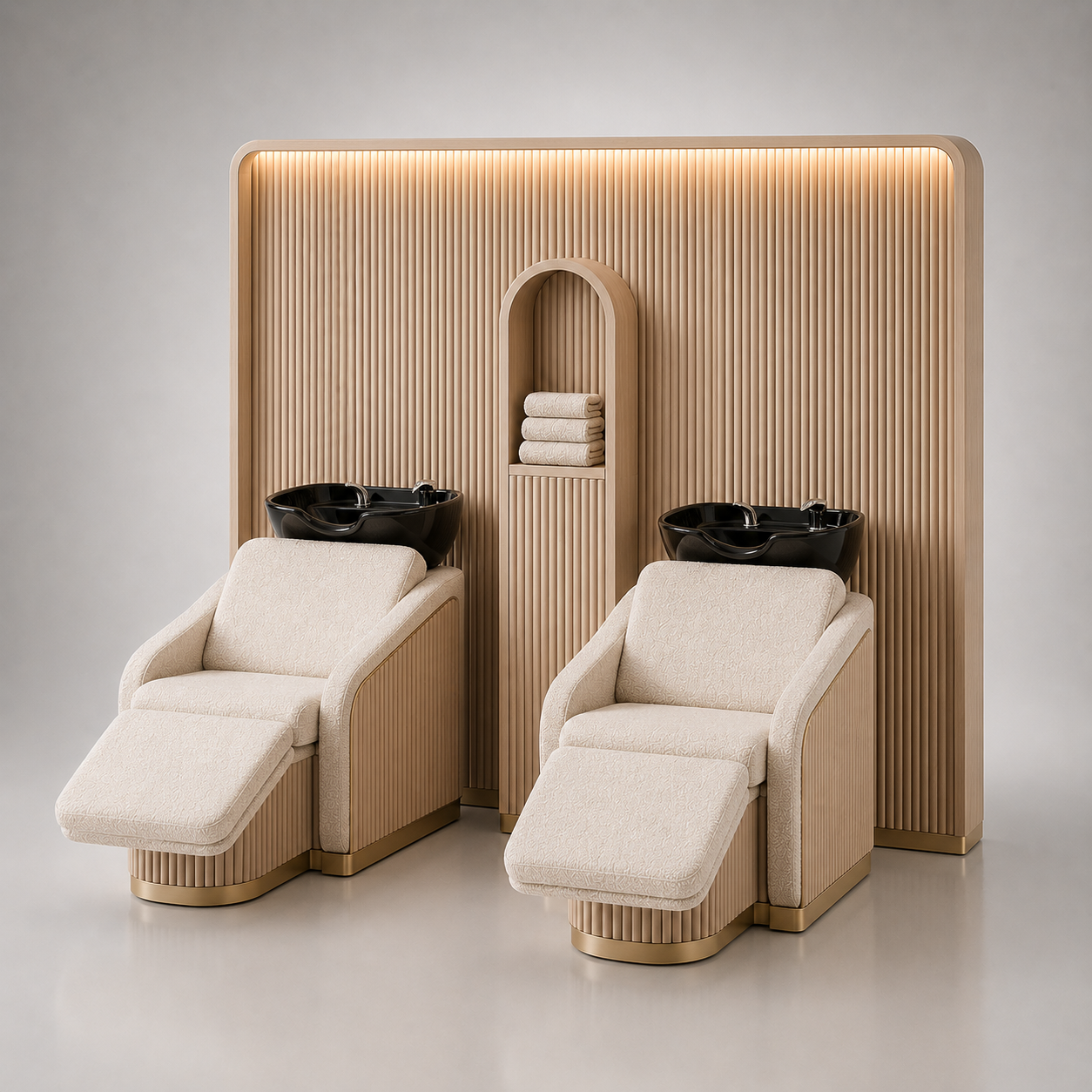 Progetto completo allestimento parrucchieri con spa