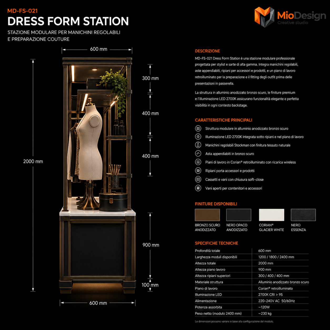 Dress form station              chiedere preventivo
