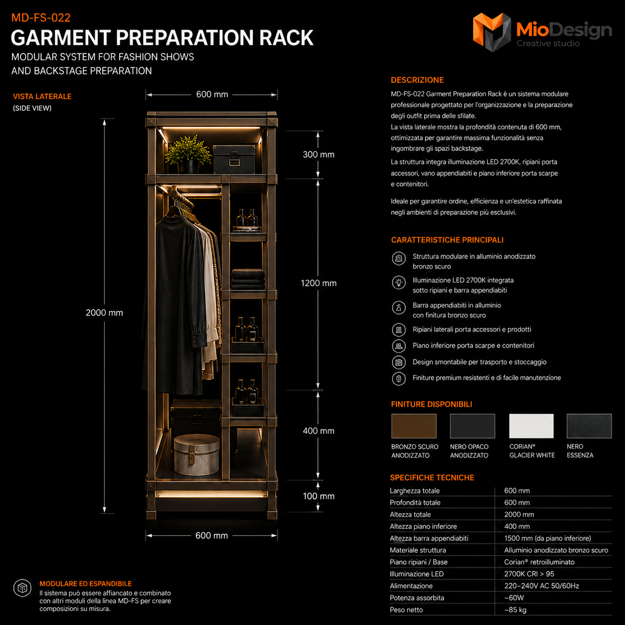 Garment preparation rack chiedere preventivo