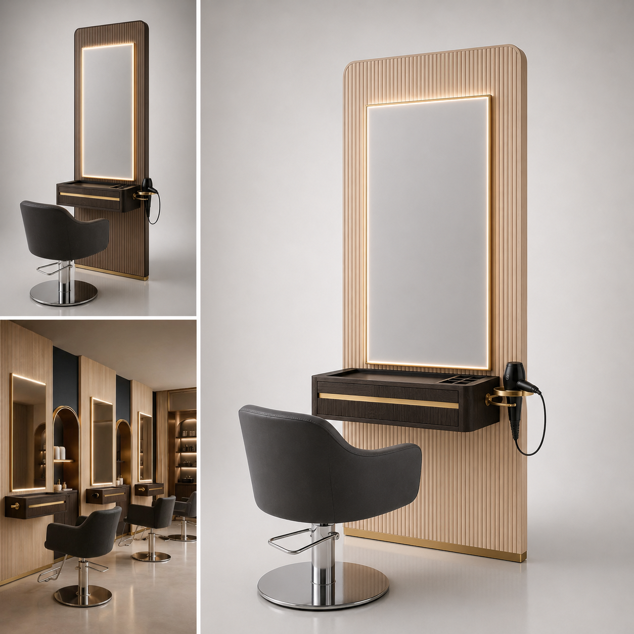 Progetto completo allestimento parrucchieri con spa