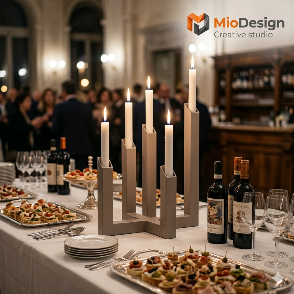 Sinfonia Minimale: Il Candelabro Su Misura per Allestimenti d'Eccellenza