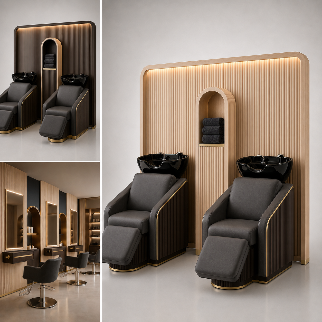 Progetto completo allestimento parrucchieri con spa