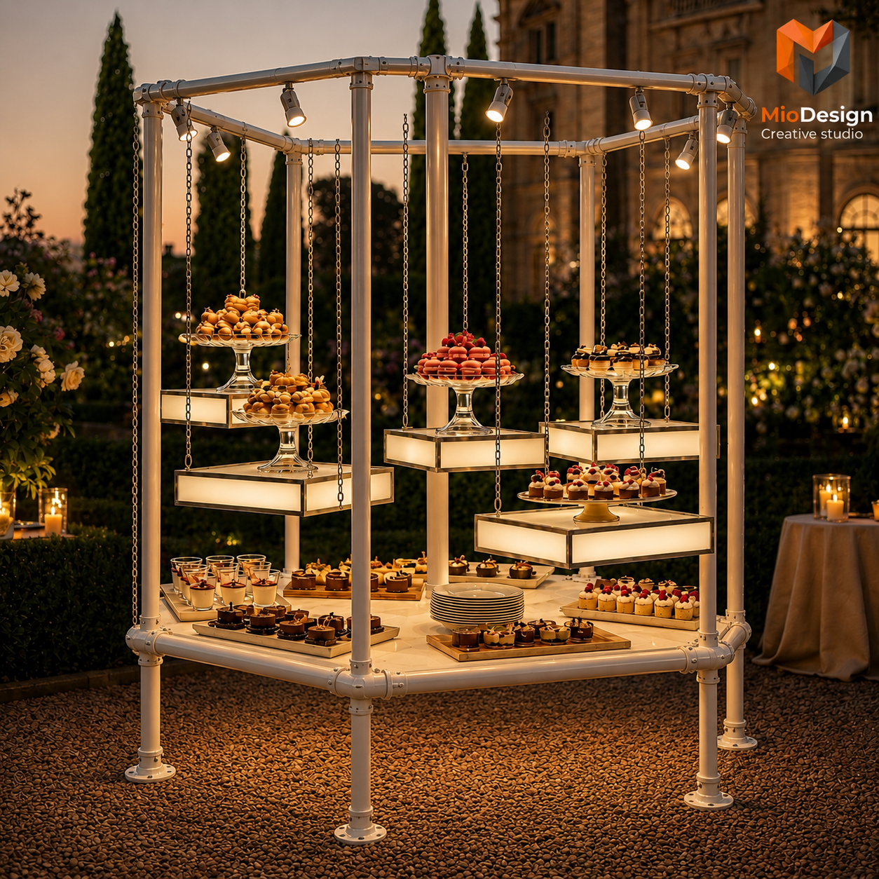 Hexagon luxury buffet