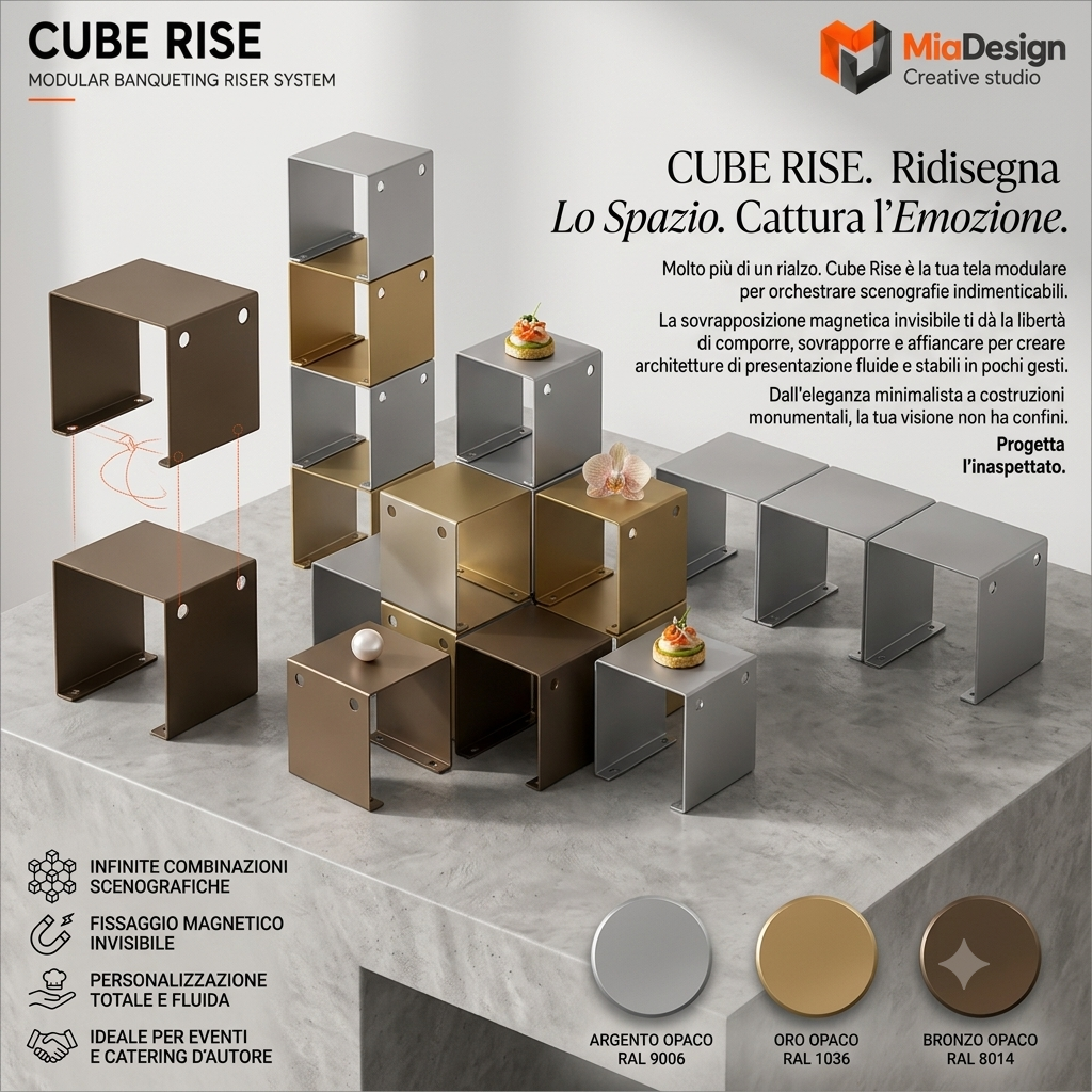 Cube Rise: Ridisegna lo Spazio, Eleva l'Emozione.kit da 50 PZ